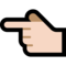 Backhand Index Pointing Left - Light emoji on Microsoft